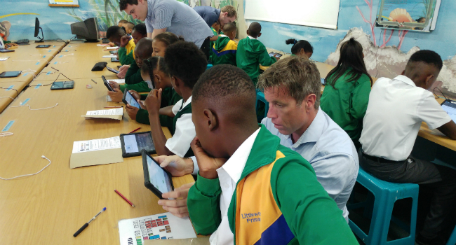 TWO STUDENTS FROM AALBORG TO IMPROVE MATH TEACHING IN SOUTH AFRICA